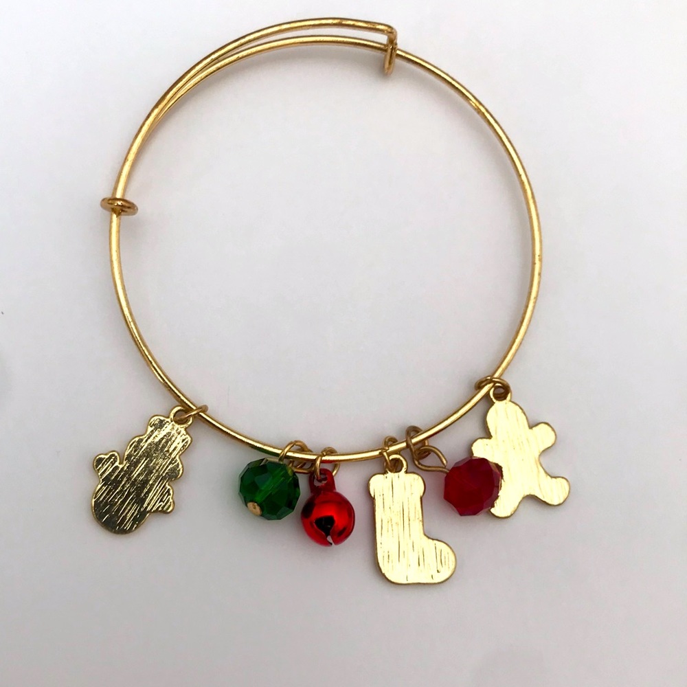 Christmas Charm Bangle Bracelet - Picture 4 of 5